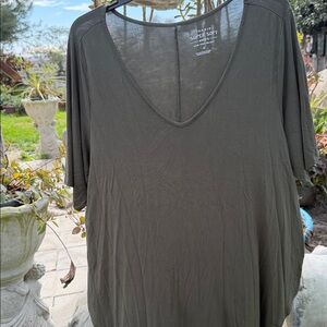 Torrid Super Soft V-Neck Tee - Dark Green